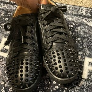 Christian Louboutin Black Spike Sneakers
